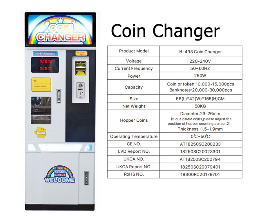 customized change machine